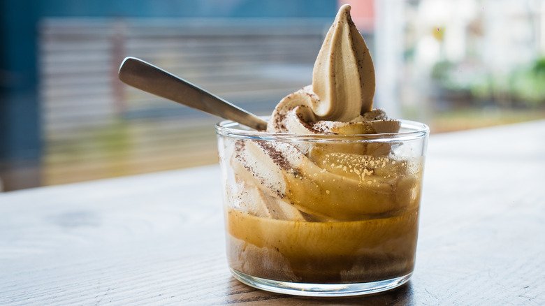 An affogato dessert