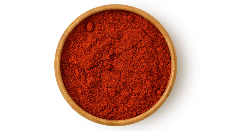 Smoked paprika in a brown bowl
