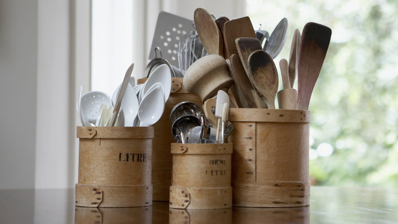 collection of kitchen utensils