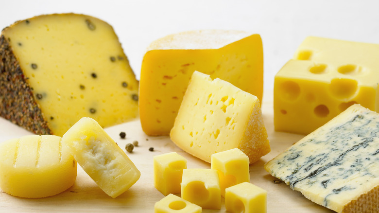 A selection of cheeses