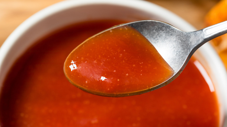 Vinegar barbecue sauce in a bowl