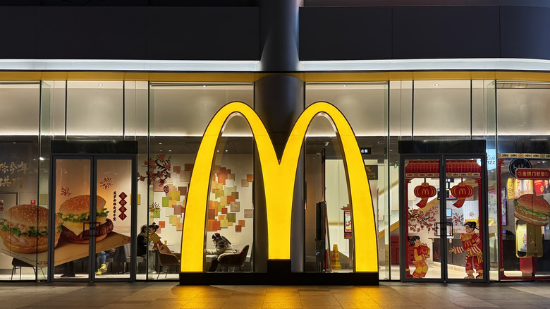 Giant golden arches McDonald's sign