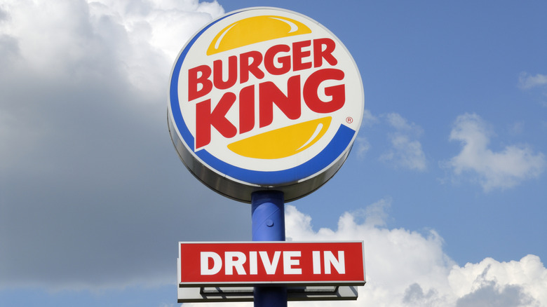 Burger King drive-thru sign