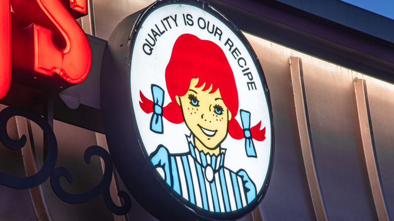 Artsy shot of Wendy's sign