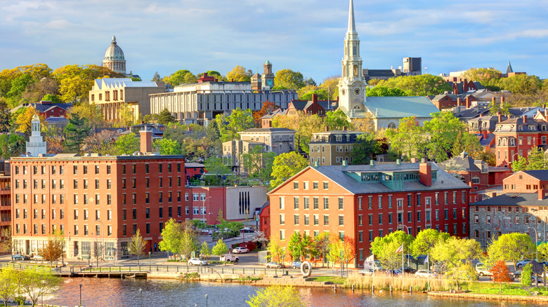 Buildings in Providence, Rhode Island, along the river