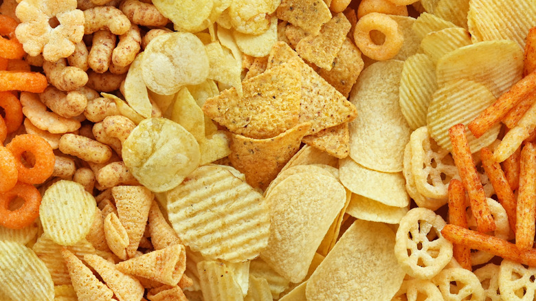 An assortment of various different chips
