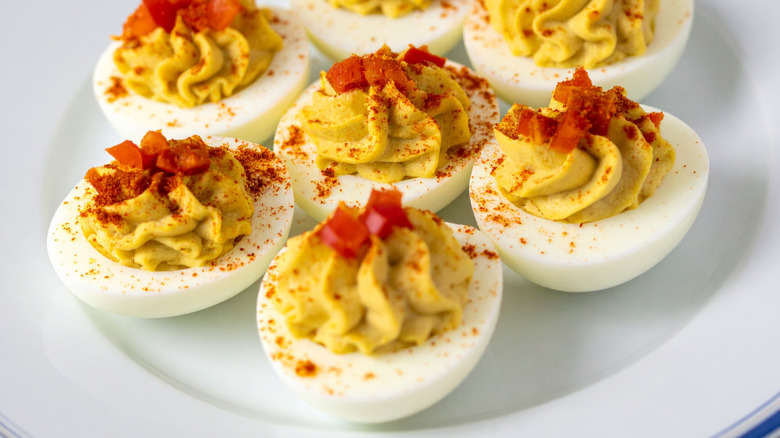 Deviled eggs with paprika