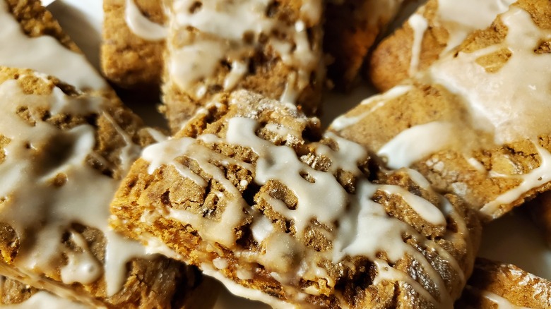 close-up of Hermit cookies on a cooling rack