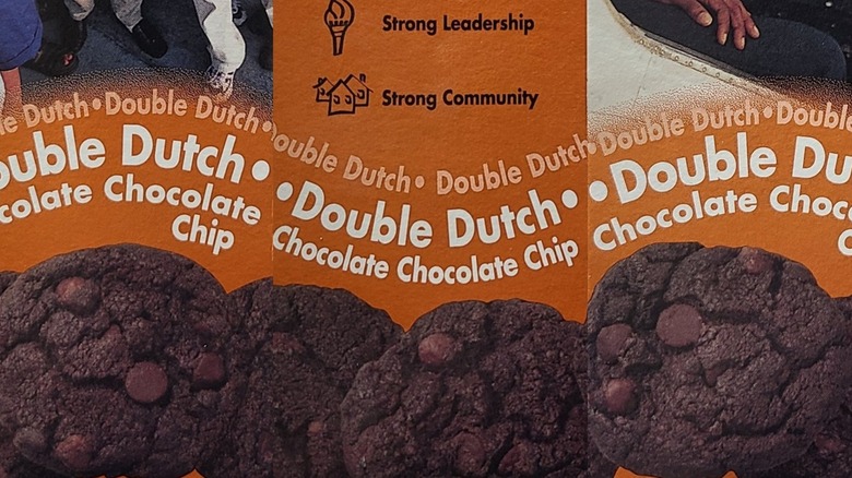 Box of Double Dutch Chocolate Chocolate Chip Girl Scout cookies