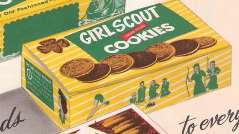 Box of Van'Chos Girl Scout cookies