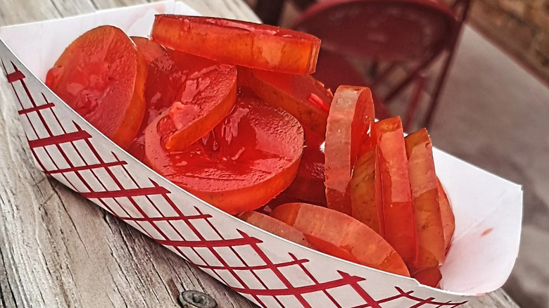 A paper carton with sliced Kollickles