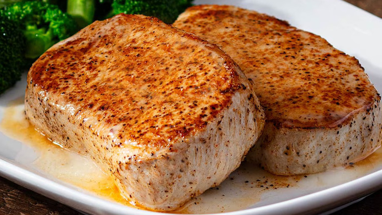 Two Cowboy Pork Chops at LongHorn Steakhouse