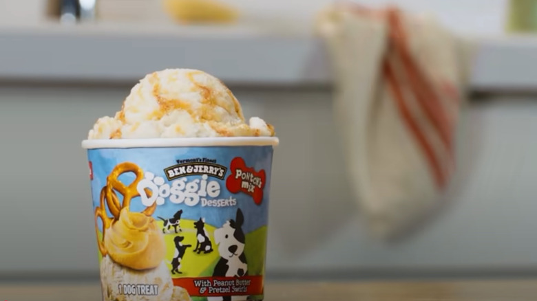 A cup of Ben & Jerry's doggie ice cream
