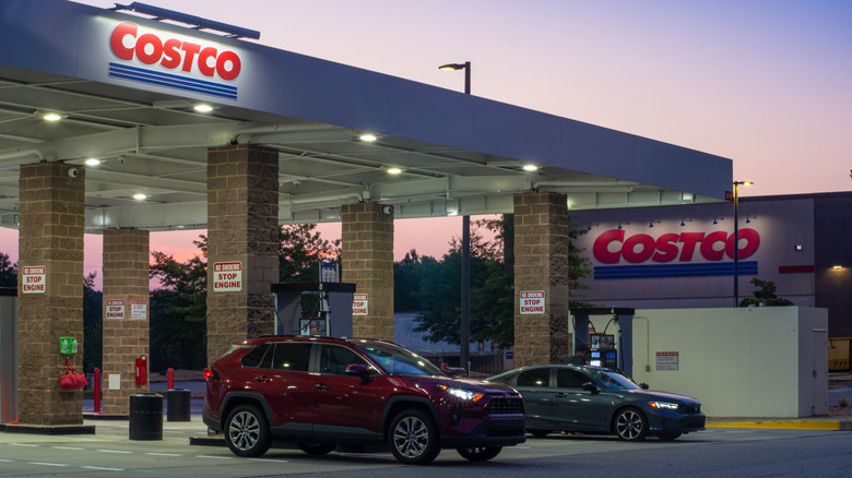 A Costco gas station