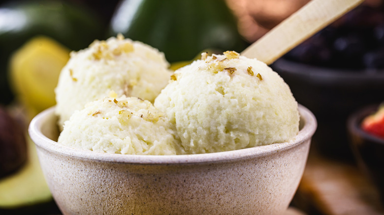 Vegan ice cream in a serving cup