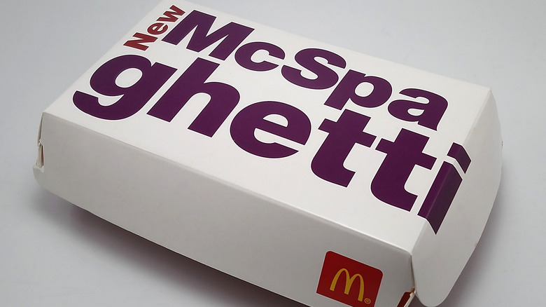A box of McDonald's McSpaghetti