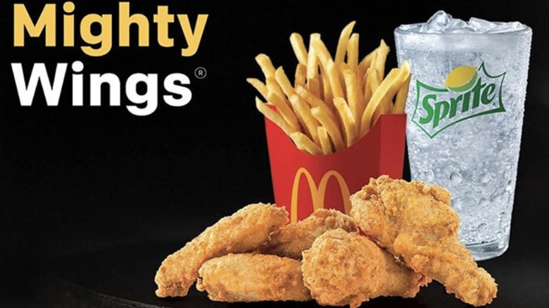 An ad for McDonald's Mighty Wings