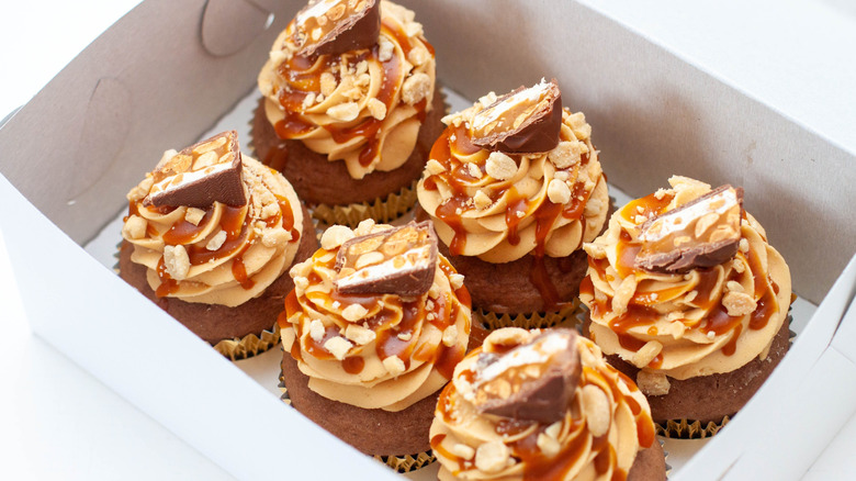 Peanut butter and salted caramel cupcakes