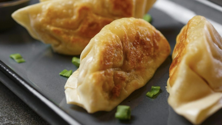 Potstickers on plate