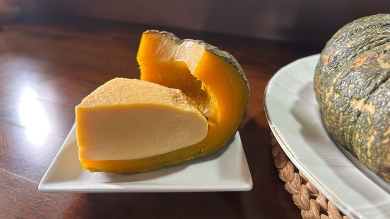 A slice of faktong sangkaya on a plate