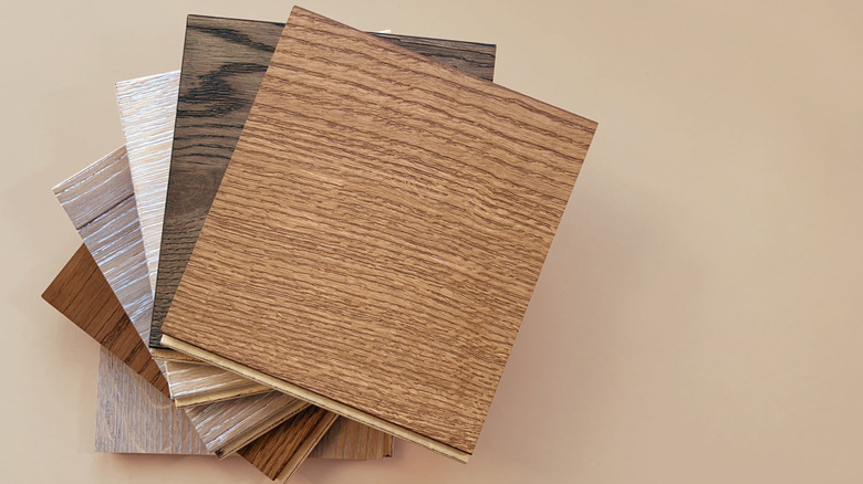 Hardwood or laminate flooring samples