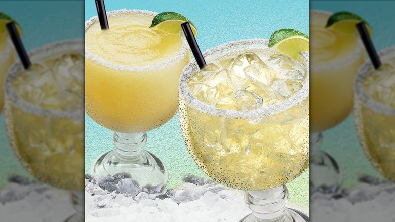Legendary Margaritas on a blue background