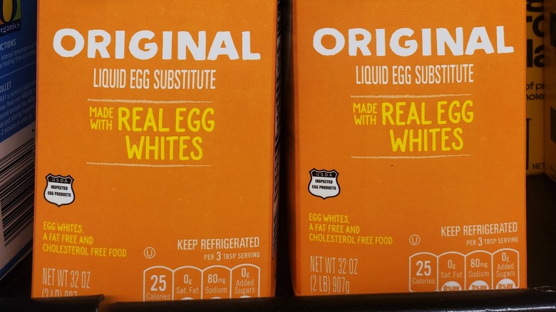 Two cartons of liquid egg substitute