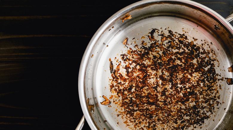 Burnt butter on cast iron pan