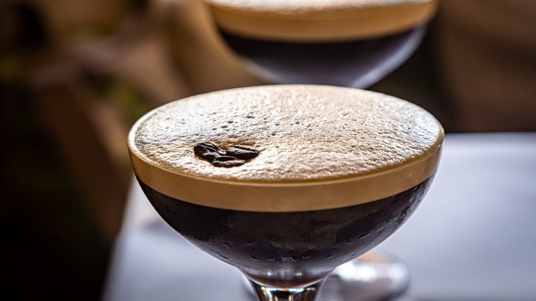 two espresso martinis
