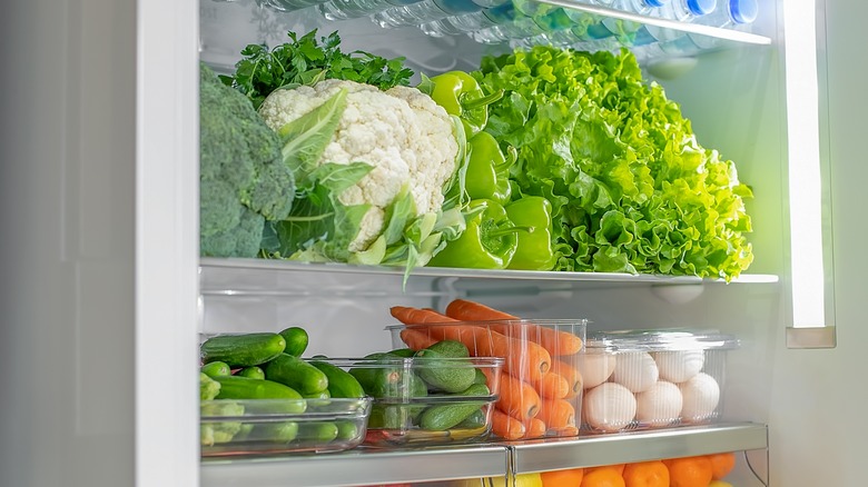 Vegetables in the refrigerator