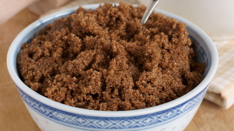 Muscavado sugar in a bowl