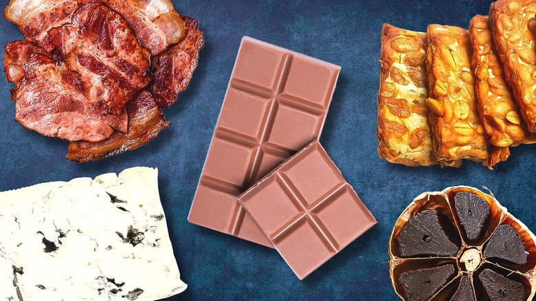 Chocolate bar with savory ingredients