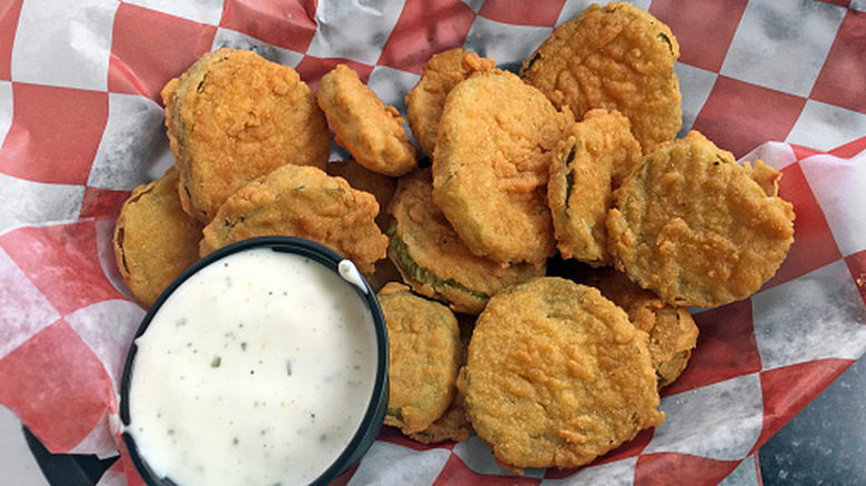 Basket of fried pickles