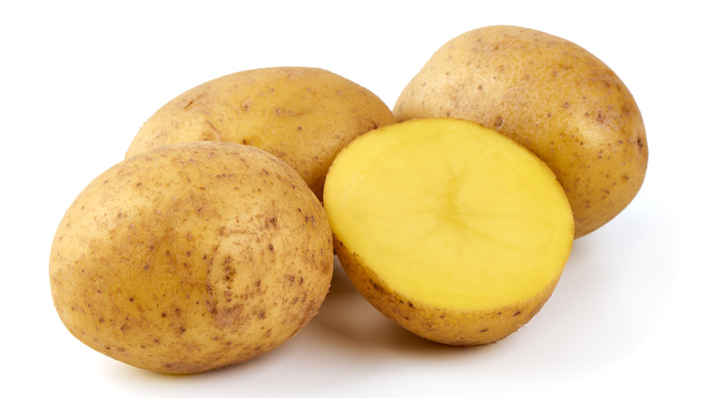 Half a potato and three whole potatoes