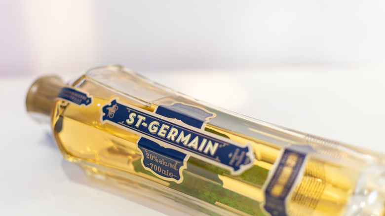 St. Germain liqueur bottle white background