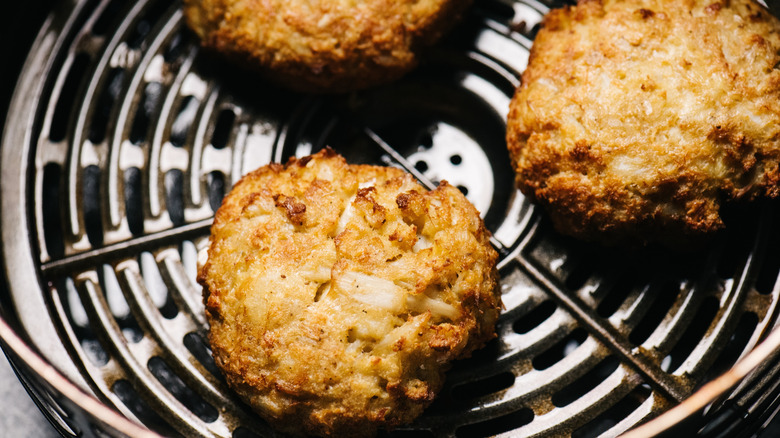 Crab cakes in an air fryer