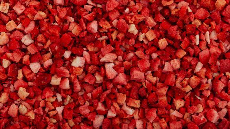 Chopped freeze dried strawberries