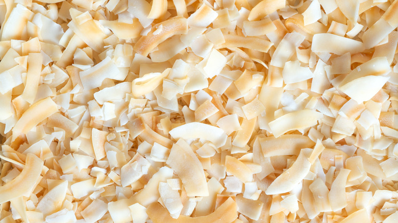 Toasted coconut flakes