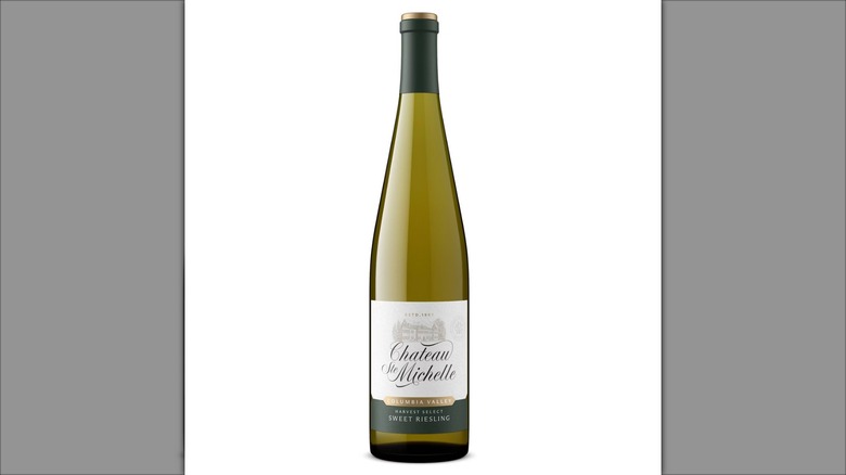 A bottle of Chateau Ste Michelle Harvest Select Riesling