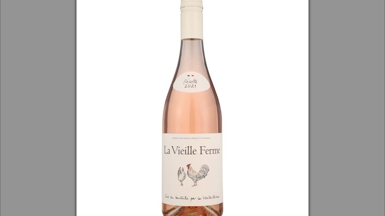 A bottle of La Vielle Ferme Rosé
