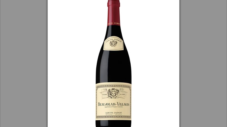 A bottle of Louis Jadot Beaujolais Villages