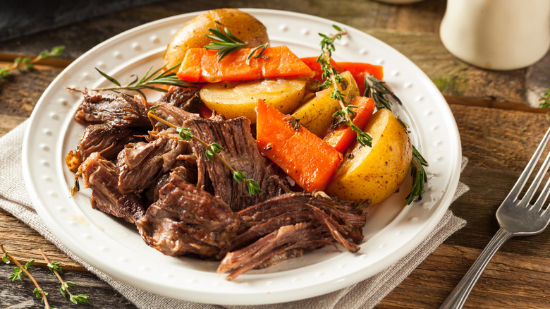 Pot roast and vegetables