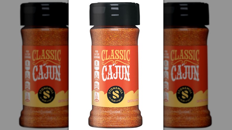 A jar of Stonemill Cajun Seasoning