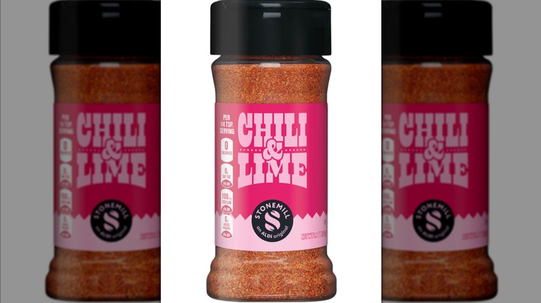 A jar of Stonemill Chili & Lime Seasoning