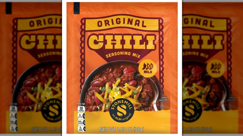 A packet of Stonemill Chili Seasoning