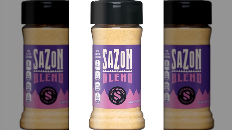 A jar of Stonemill Sazón Seasoning