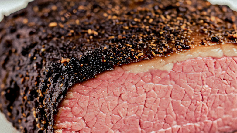 Pastrami with spice-crusted exterior