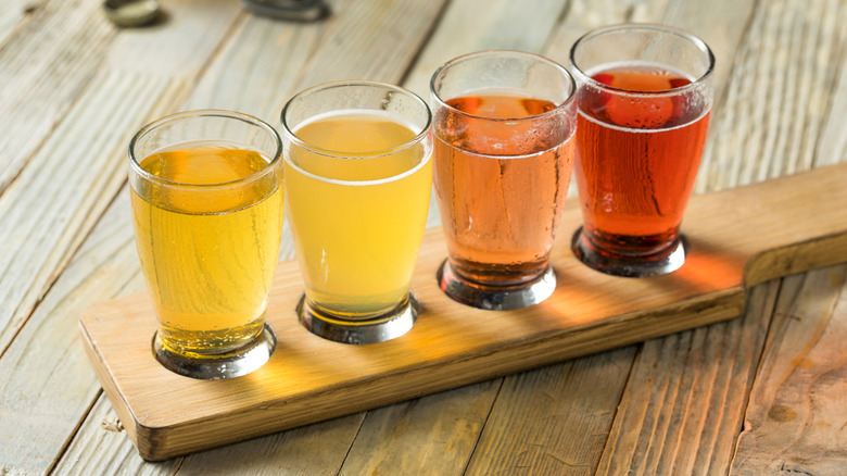 Flight of hard cider