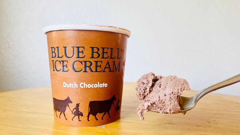Pint of Blue Bell Dutch Chocolate Ice Cream