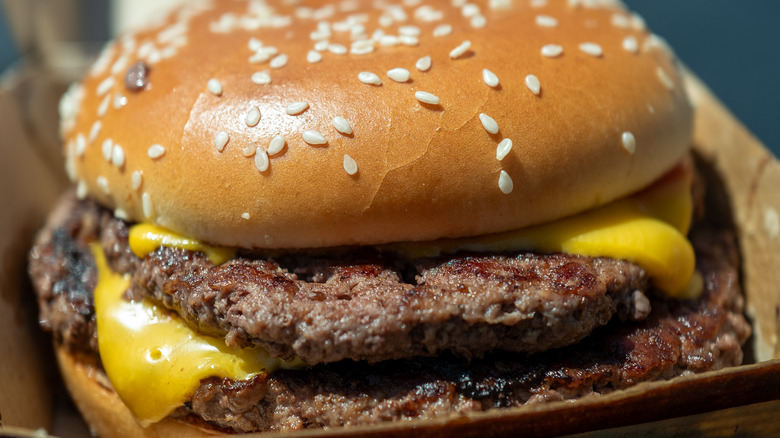 up-close of McDonald's burger